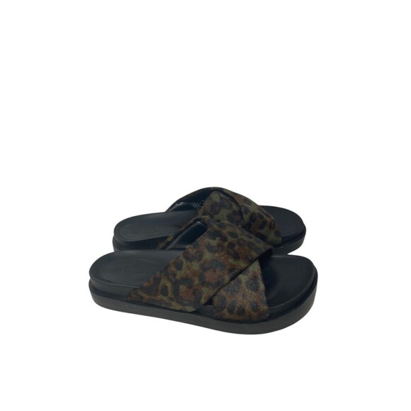 Aerosoles Linney Sandal Women's Size 8.5 M Green Brown Leopard Print - Picture 1 of 10